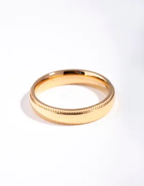 Gold Plated Surgical Steel Simple Band Ring Unique Article Delicate appearance