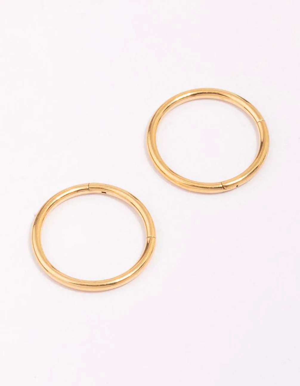 Luxurious Look Festive Item Gold Plated Surgical Steel Sleeper Earrings 12mm