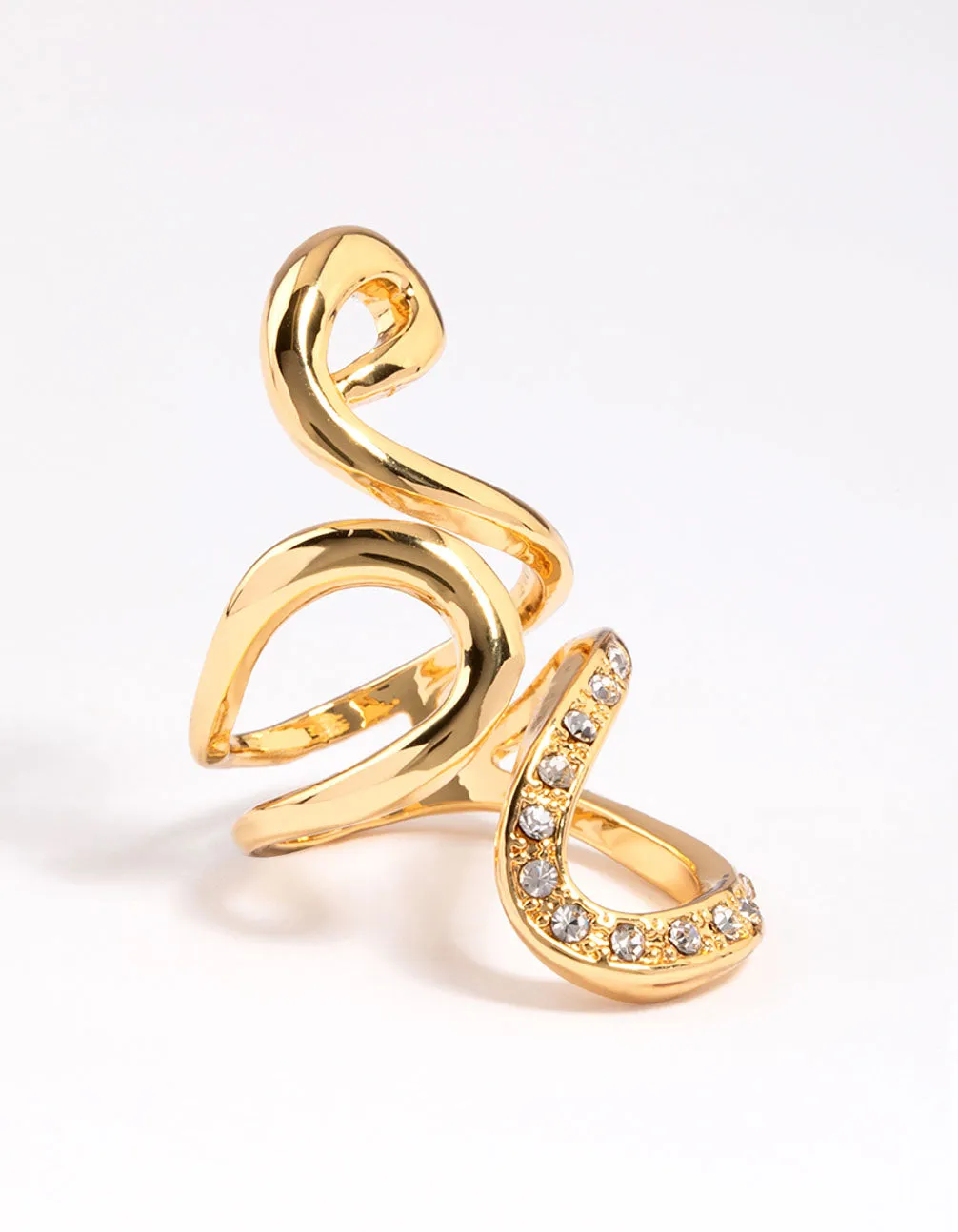 Gold Plated Swirly Wrapped Ring Urban Favorite