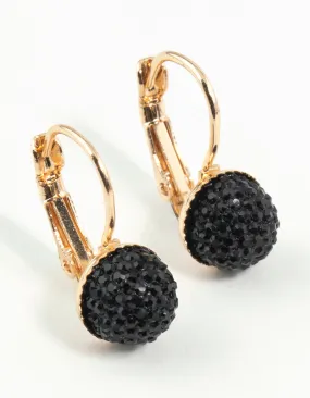 Heart-Shaped Item Gorgeous Essential Gold Sparkle Ball Clip On Earrings