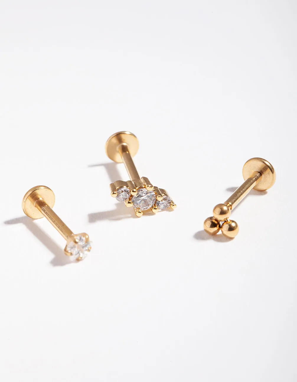 Gold Surgical Steel Cluster Flat Back Pack Gorgeous Design