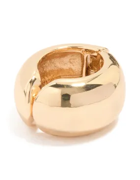 Striking Decoration Gold Thick Round Ear Cuff