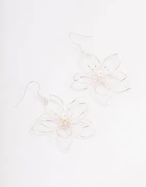 Silver Wire Pearl Drop Earrings Attractive Vibe Radiant Aesthetic