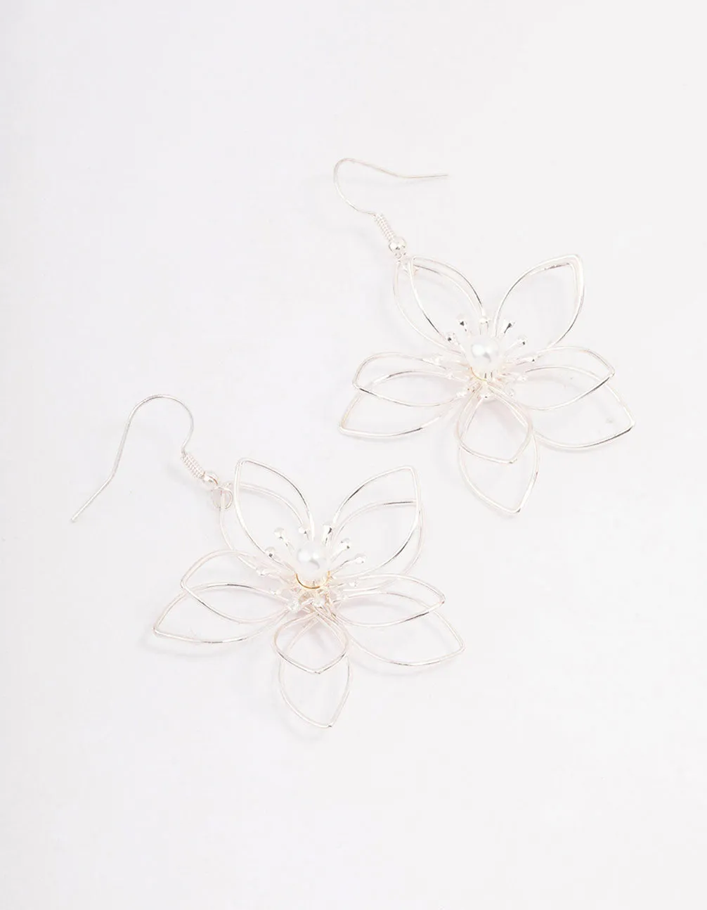 Silver Wire Pearl Drop Earrings Attractive Vibe Radiant Aesthetic