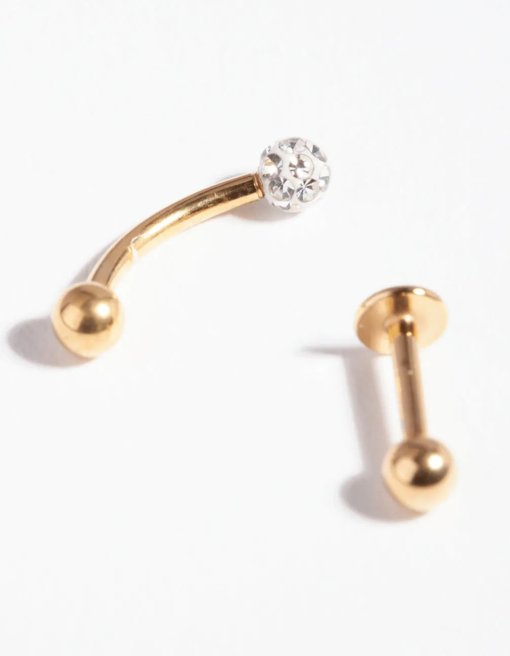 Miniature Adornment Elegant Decor Gold Surgical Steel Diamante Cartilage Jewellery