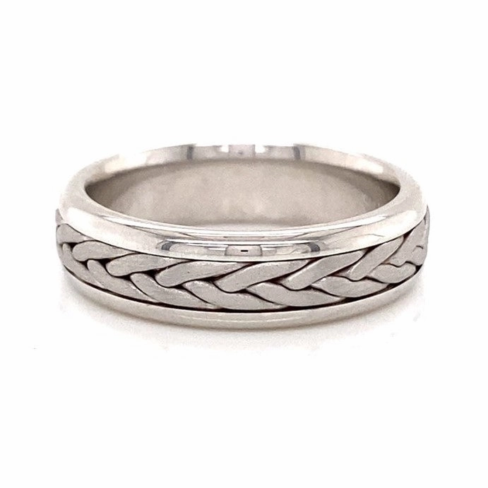 Band/Mens/ Precious metal Vintage Detail Dainty Design