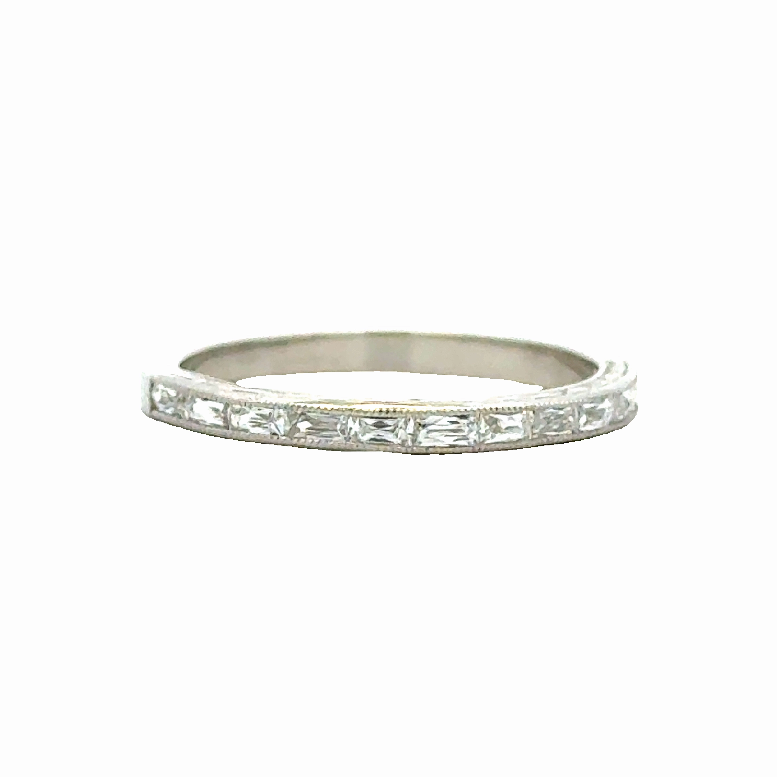 French Baguette Diamond Band Glamorous Gifts