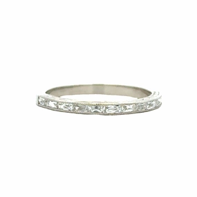 French Baguette Diamond Band Glamorous Gifts