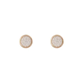 Round Glitter Stud Earrings Holiday Jewelry