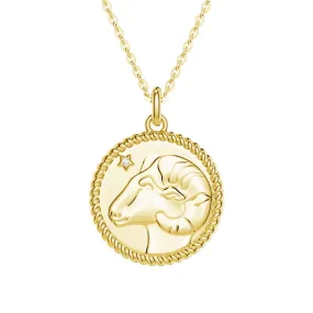 Aries Constellation Lab Grown Diamond Birthstone Pendant Necklace Young Girl