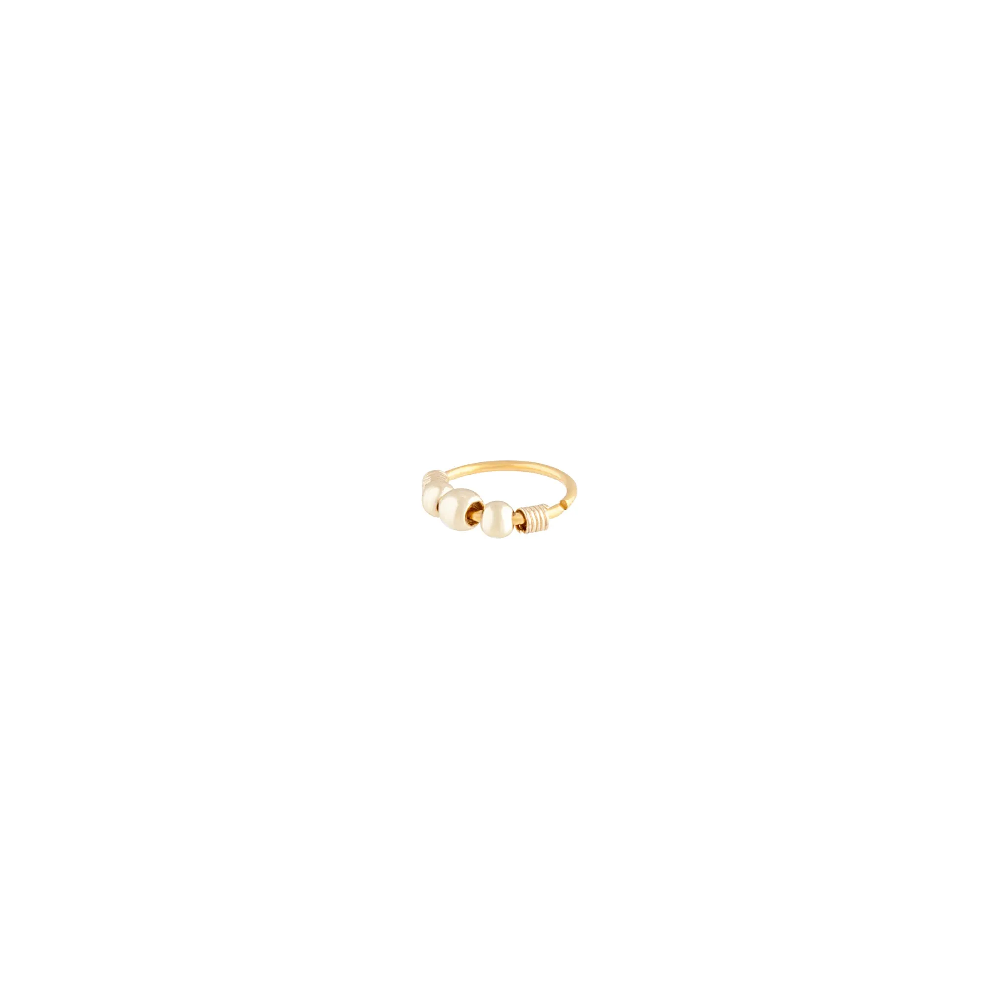 Gold Surgical Steel Graduating Ball Mini Hoop Earrings Minimalist Design