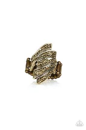 Paparazzi Accessories ? Majestically Monte Carlo - Brass Ring?Flat Rate Ship $4.50? Romantic Accent Minimal Form