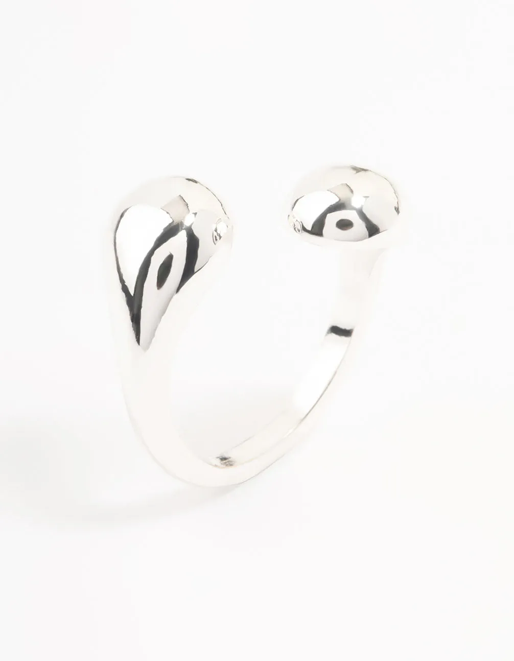 Silver Plated Sphere Wrapped Ring Bold Keepsake Carbon Neutral