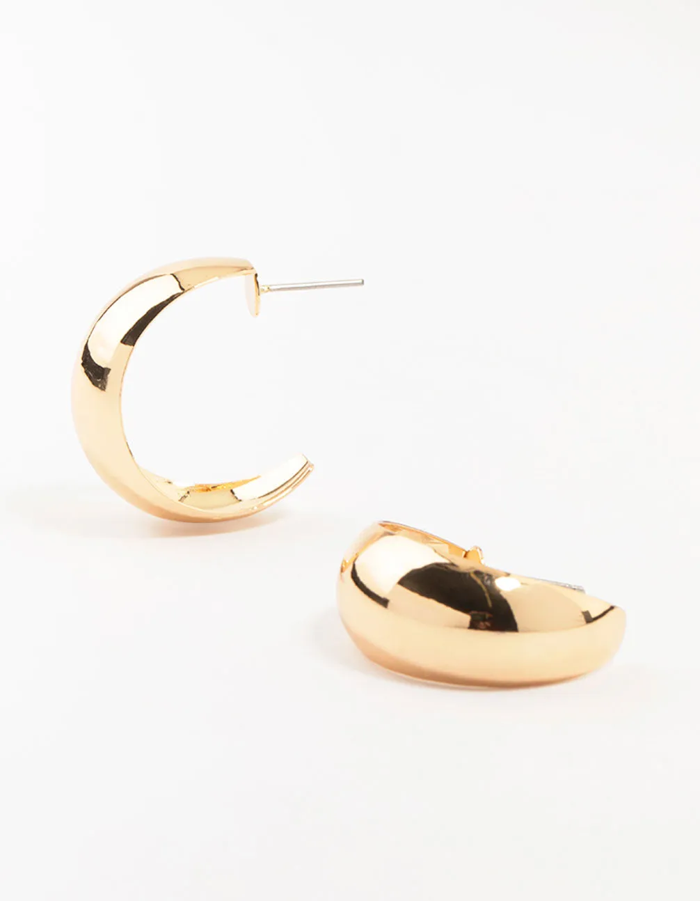 Large Jewelry Comfortable Piece Hollow Wide Gold Hoop Earrings