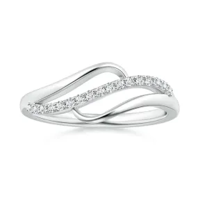 Fantastic Decoration Lab Grown Diamond Swirl Twist Promise Ring