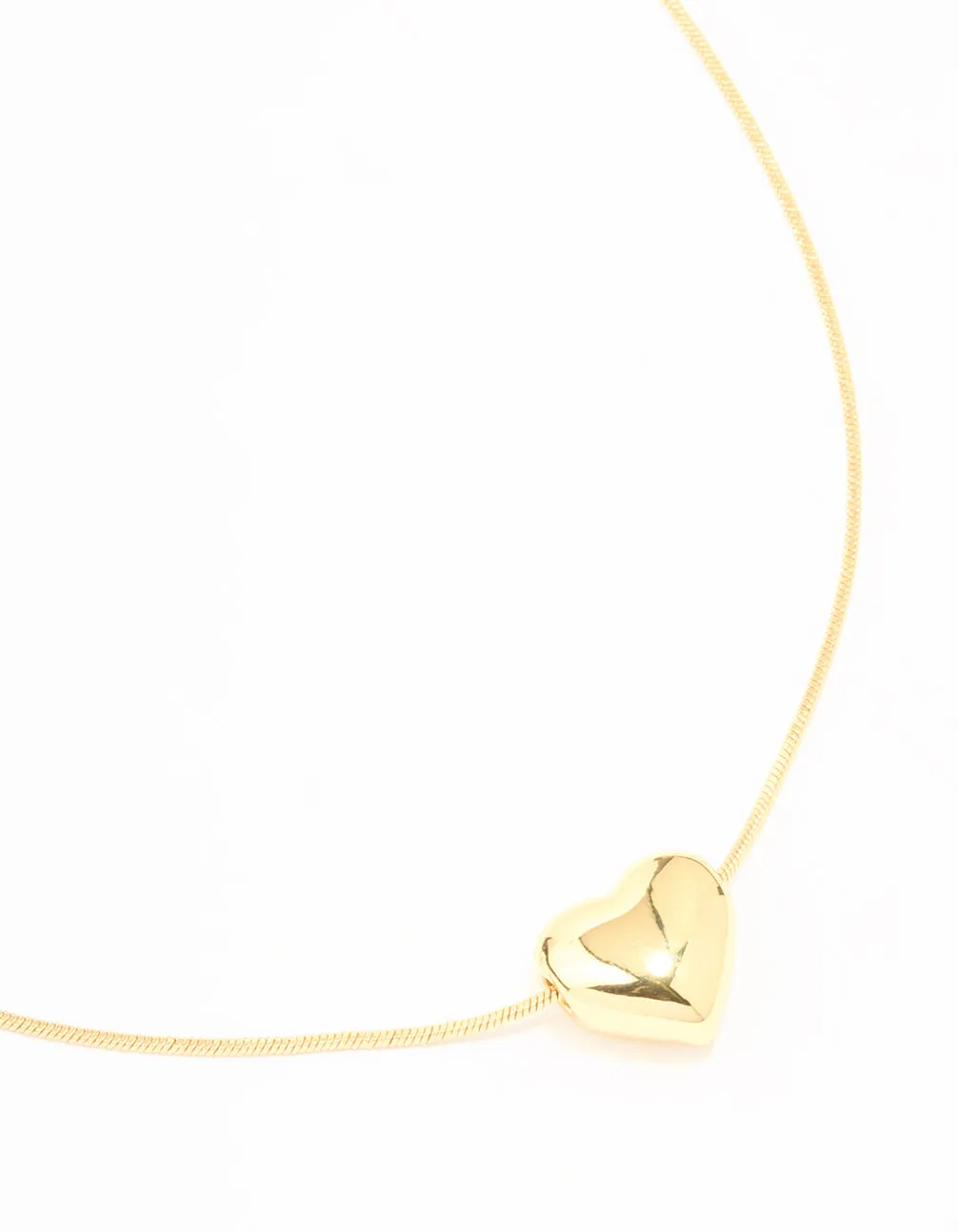 Statement Piece Travel Chic Gold Plated Heart Pendant Necklace