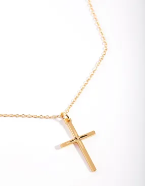 Sterling Silver Gold Cross Necklace Special Day Simple Accessory