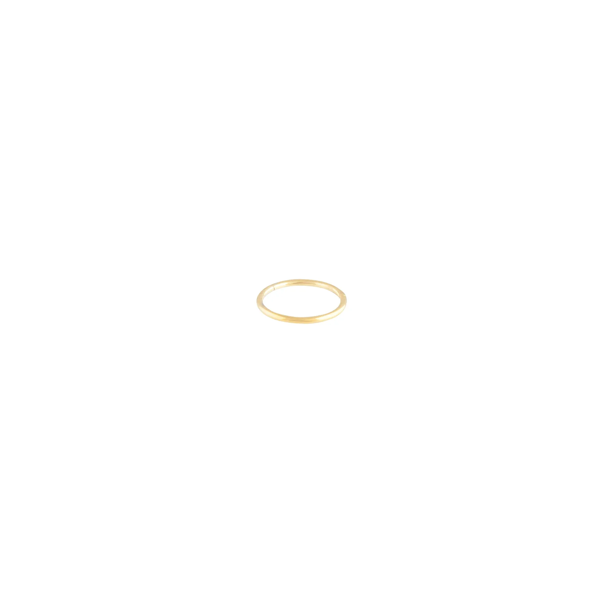 Gold Thin Clicker Hoop Earring Lustrous Accessory