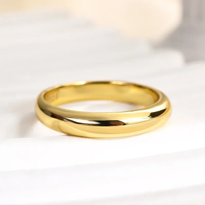 Louily Classic Wide Wedding Band For Women In Sterling Silver Styled Finish