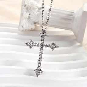 Daily Wear Refined Edge Louily Sterling Silver Classic Cross pendant Necklace