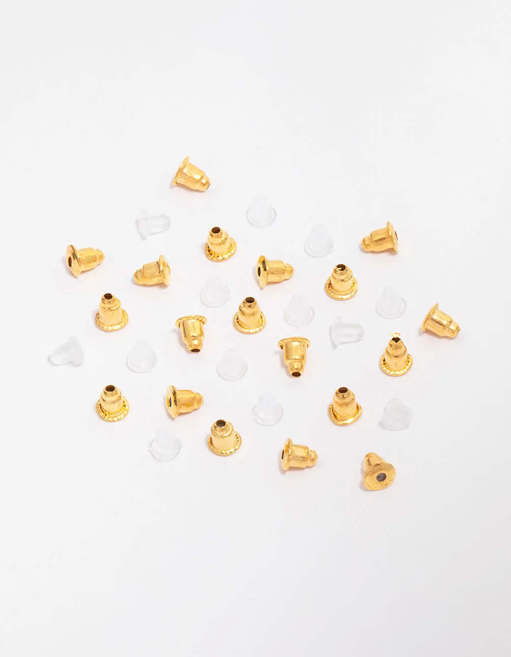 Chic Feature Vibrant Ornament Gold & Silicone Mixed Earring Backing Kit