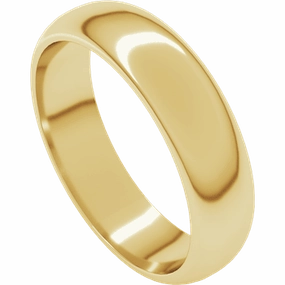 14ky Standard Fit Wedding Band (5mm, Size 8) Vacation Mood