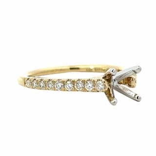 14K Diamond Semi Mount Modern Spark Fashionable Style