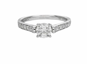 CATHEDRAL STYLE DIAMOND ENGAGEMENT RING 1.09 CTTW Bold Combo Daily Outfit