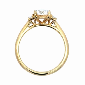 1.30cttw Oval Three Stone Ring Glowing Accent Daily Details
