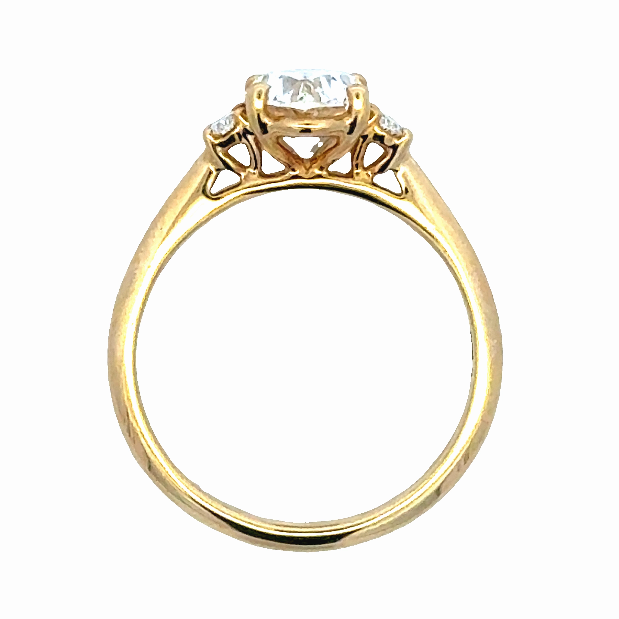 1.30cttw Oval Three Stone Ring Glowing Accent Daily Details