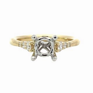 Casual Design Elegant Embellishments 14KYW Diamond Semi Mount