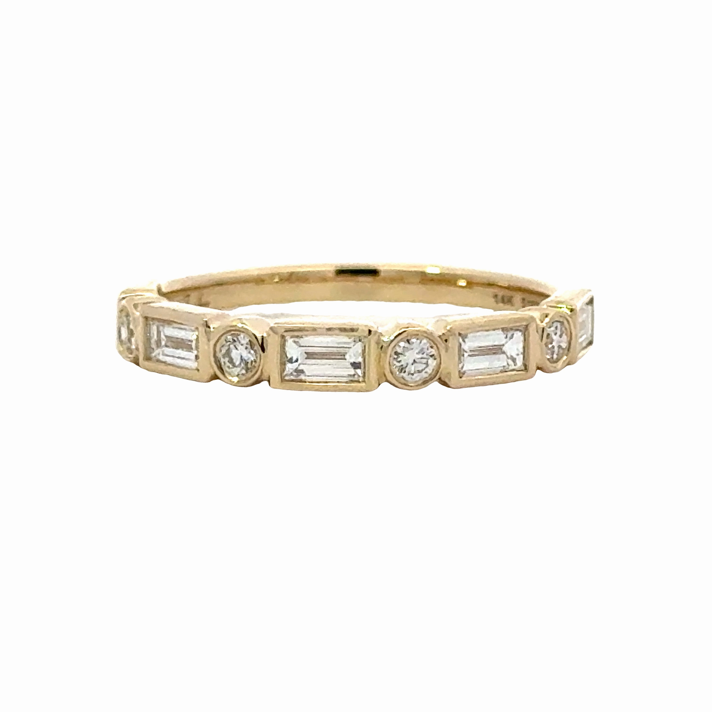 Baguette and Round Diamond Band Photo Look