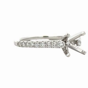 Party Style Everyday Favorite 14K white gold Semi Mount