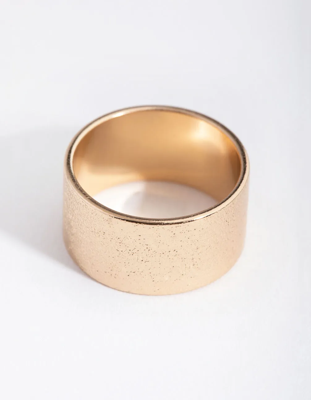 Gold Textured Wide Band Ring Limited Series Night Out