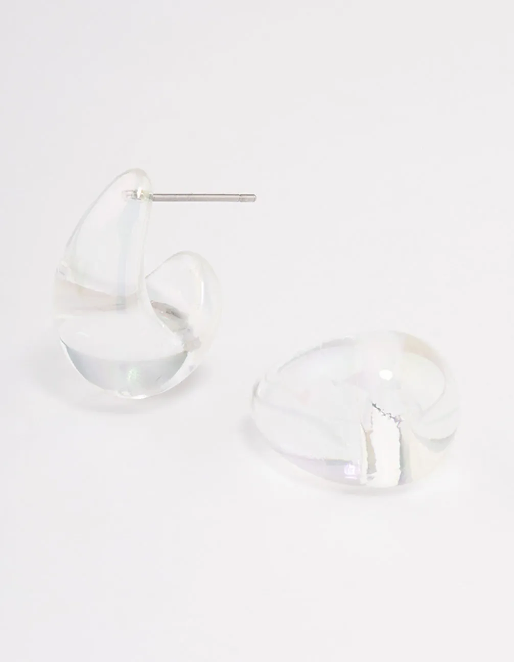 Decorative Adornment Acrylic Chubby Mini Hoop Earrings