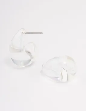 Decorative Adornment Acrylic Chubby Mini Hoop Earrings