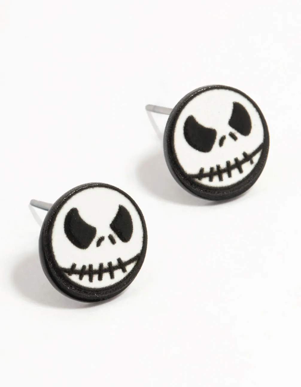 Shiny Item Round Skeleton Stud Earrings