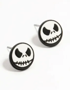 Shiny Item Round Skeleton Stud Earrings