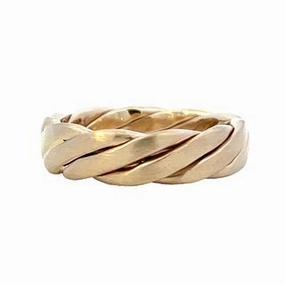 Vivid Glow SATIN TWIST WEDDING BAND