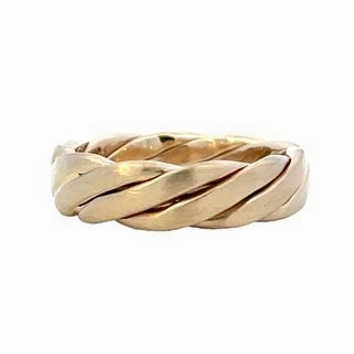 Vivid Glow SATIN TWIST WEDDING BAND