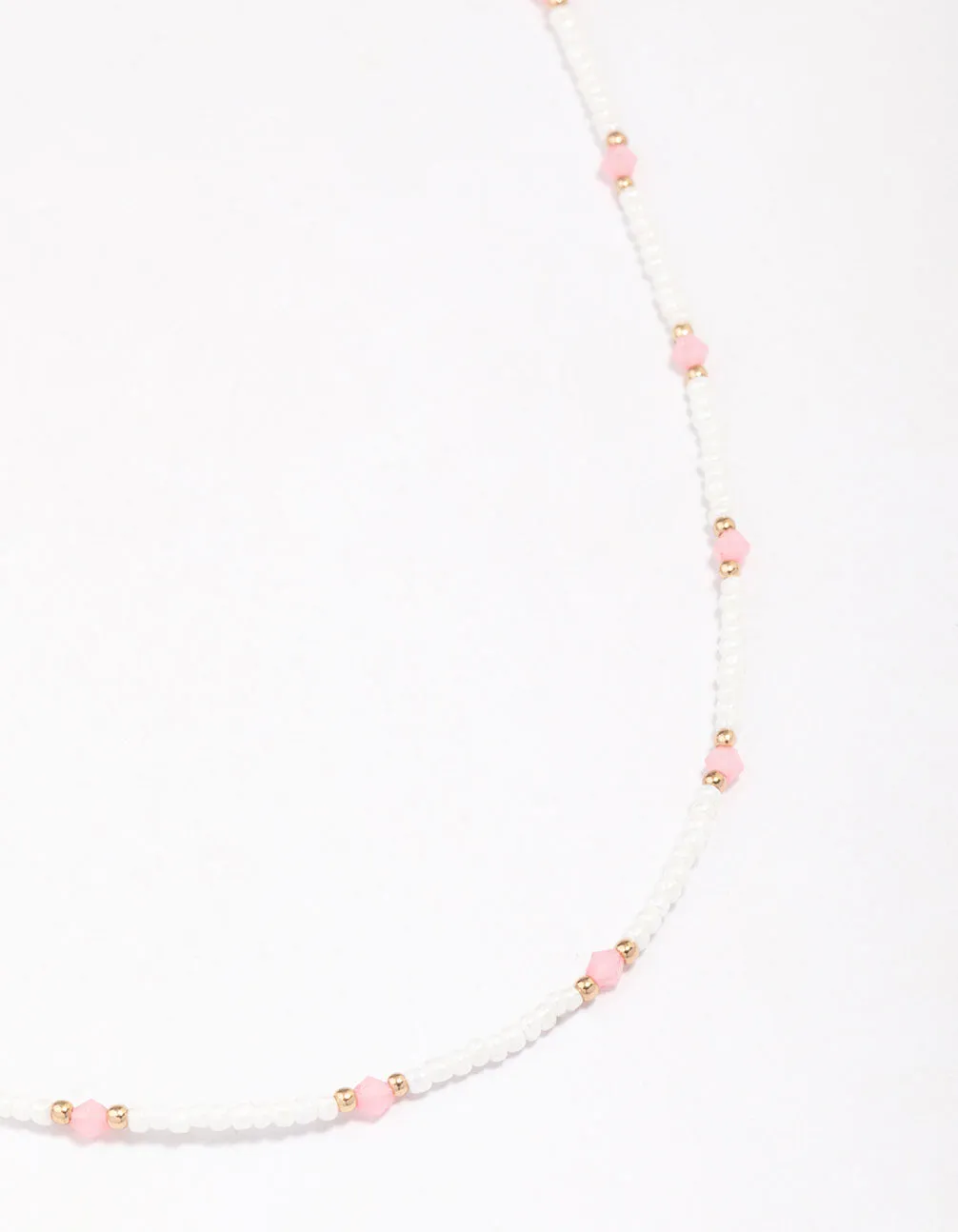 Gold Beaded Facet Chain Necklace Gallery Night