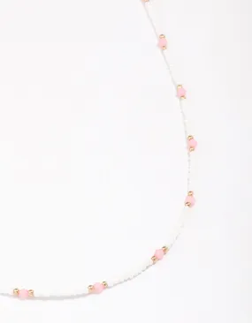 Gold Beaded Facet Chain Necklace Gallery Night