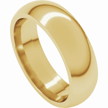 Shiny Texture 14ky Comfort Fit band (6mm) Finger 8