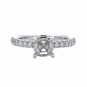 Lush Accent 0.39tw Diamonds Hidden Halo Semi mount