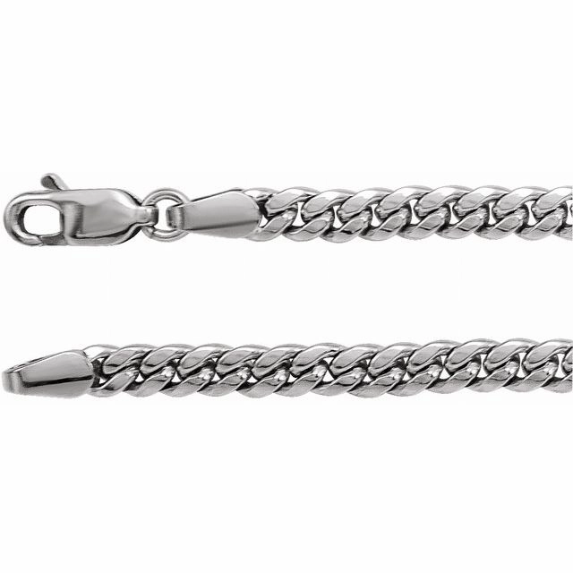 Sterling Silver 3.5 mm Cuban Link Curb 22" Chain Balanced Form Premium Feature