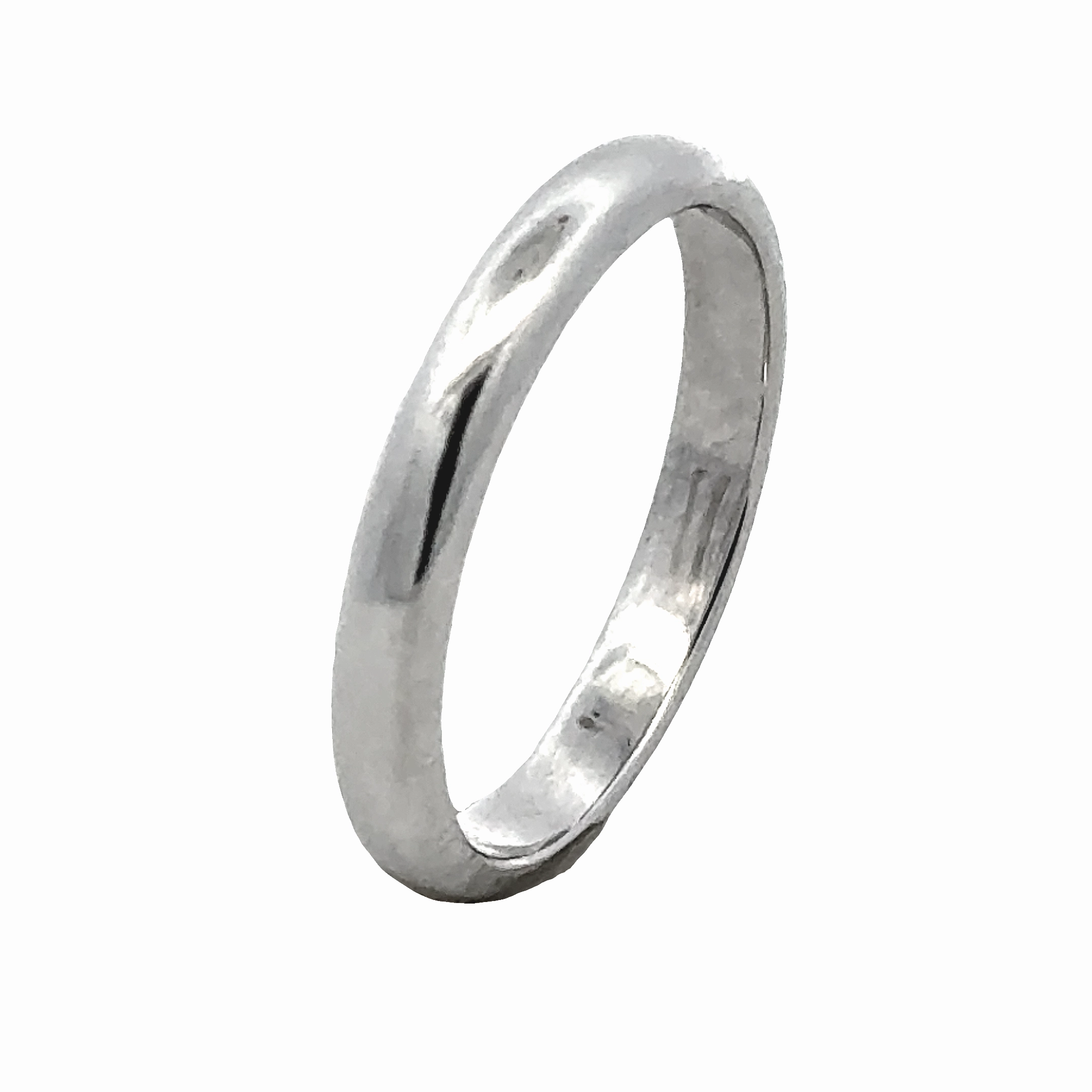 14K White Gold Wedding Band - 3mm - Size 8.5 Beautiful finish