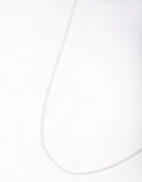 Creative Edge spring fashion Sterling Silver 45cm Plain Chain Necklace
