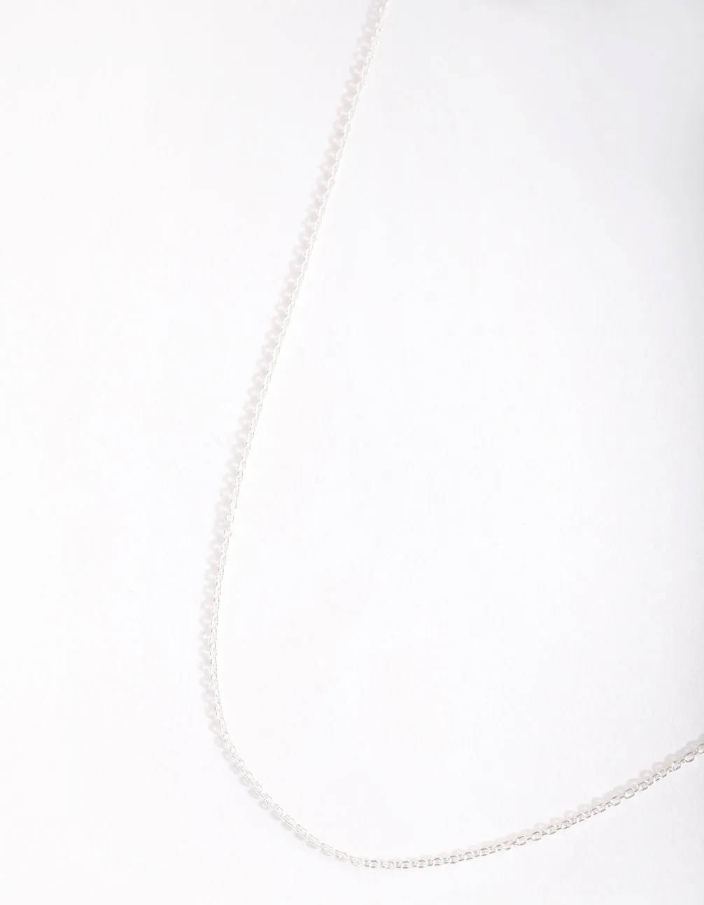 Creative Edge spring fashion Sterling Silver 45cm Plain Chain Necklace