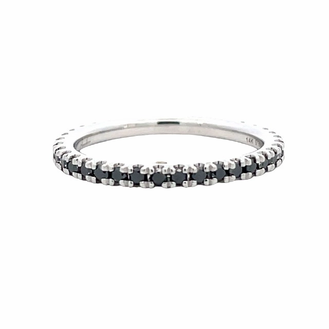 Romantic Look Glitter Detail BLACK DIAMOND STACKABLE BAND