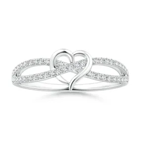 Hypoallergenic Design Lab Grown Diamond Infinity Heart Promise Ring